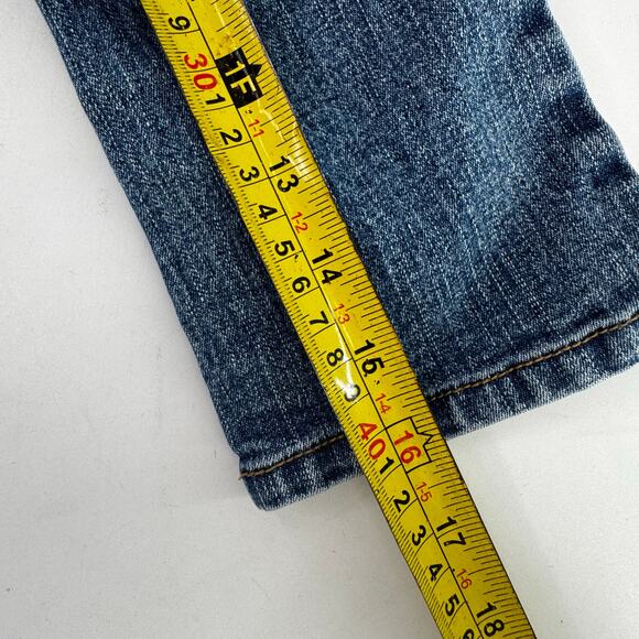 Y2K Cherokee Girls 12 mo Denim Embroidered Pink Green Jeans pants - Picture 7 of 7